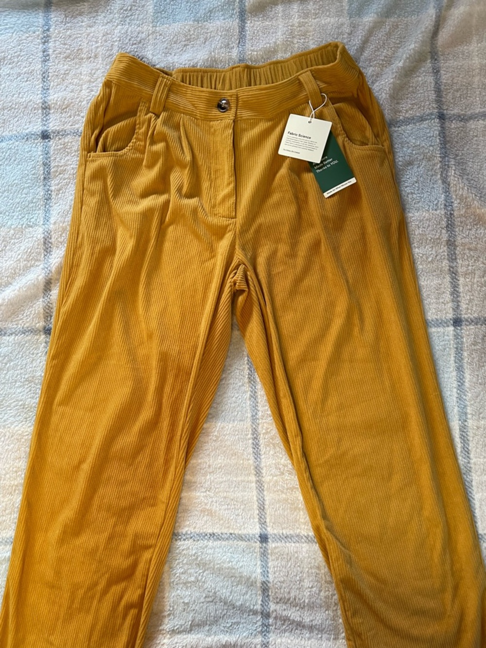 HALARA Mustard Yellow Corduroy Trousers